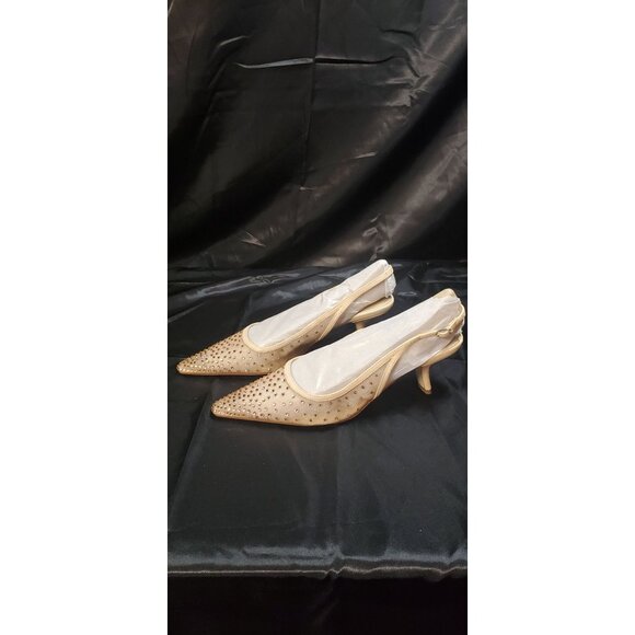 Sam Edelman Womens Bianka Slingback Pump (Beechwood Glitz Mesh) Size 9.5 - Picture 4 of 9